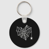 Halloween Heart Spider Web Spooky Kostuum Sleutelhanger (Voorkant)
