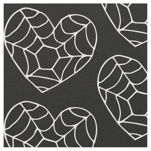 Halloween Heart SpiderWeb schattig Stof (Close Up)