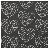 Halloween Heart SpiderWeb schattig Stof (Swatch)