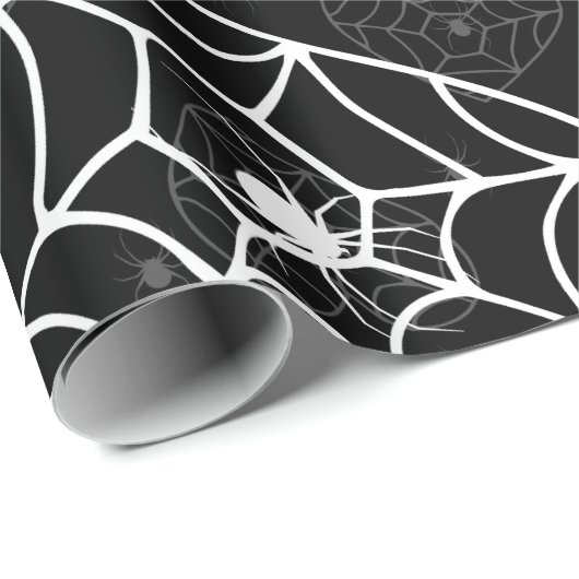 Halloween Heart SpiderWeb Spinnen Cadeaupapier (Rol Hoek)