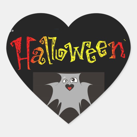 Halloween Heart Sticker (Voorkant)