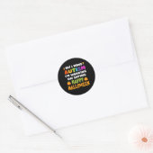 Halloween hebben autisme kan niet zeggen Happy Hal Ronde Sticker (Envelop)