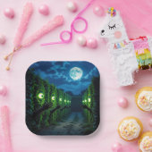 Halloween Hedge Horror Papieren Bordje (Feest)