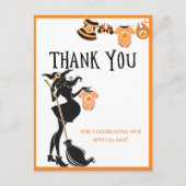 Halloween Hek Baby Borrel, bedankt Briefkaart (Voorkant)