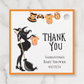 Halloween Hek Baby Shower Bedankjes Labels (Achterkant)
