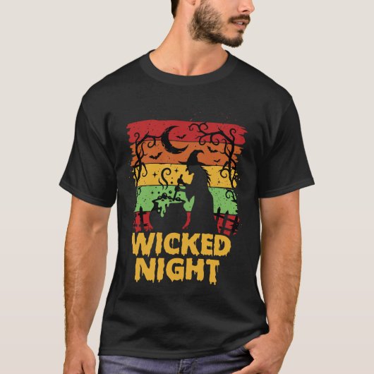 Halloween Hek Ketel Nacht T-shirt (Voorkant)