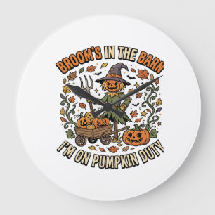 Halloween Hek Pompoen Patch Humor Grote Klok