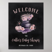 Halloween Hekel Baby Shower Welkom Bord Poster (Voorkant)
