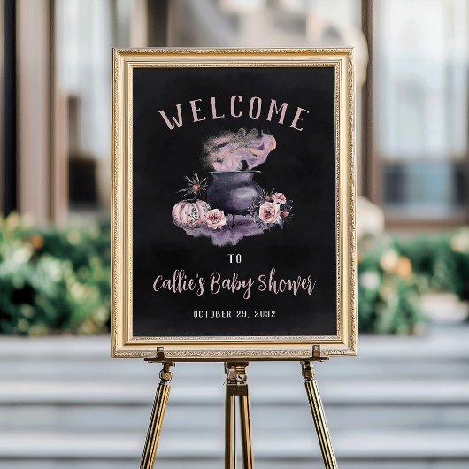 Halloween Hekel Baby Shower Welkom Bord Poster