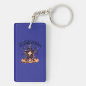 Halloween Heks Acryl Sleutelhanger (achterkant)