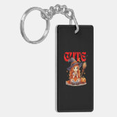 Halloween Heks Acryl Sleutelhanger (Voorkant Links)