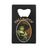 Halloween heks and Flying Monkey Creditkaart Flessenopener (Achterkant)