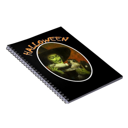 Halloween heks and Flying Monkey Notitieboek (Rechterzijde)