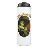 Halloween heks and Flying Monkey Thermosbeker (Voorkant)