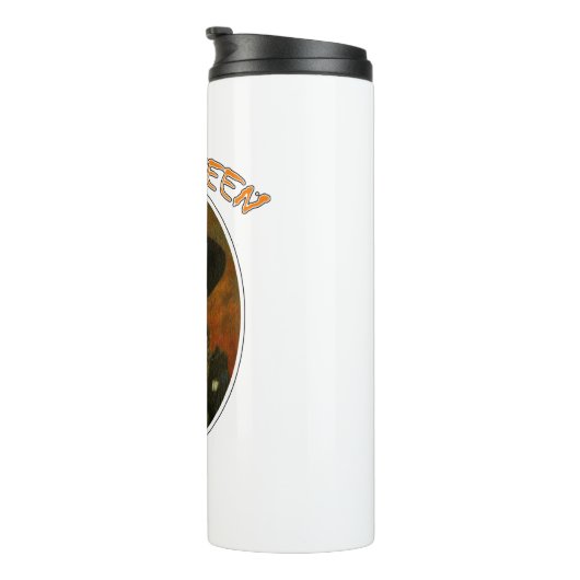 Halloween heks and Flying Monkey Thermosbeker (Geroteerd rechts)