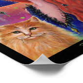 Halloween heks and frog van Renee Lavoie Poster (Hoek)