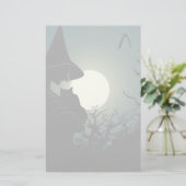 Halloween: heks and hounted house briefpapier (Staand voorkant)