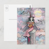 Halloween Heks Ansichtkaart Briefkaart (Voorkant / Achterkant)