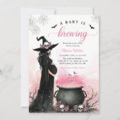 Halloween Heks Baby shower Uitnodiging (Voorkant)
