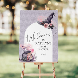 Halloween Heks Baby shower Welkomstbord Poster