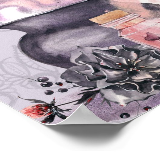 Halloween Heks Baby shower Welkomstbord Poster (Hoek)