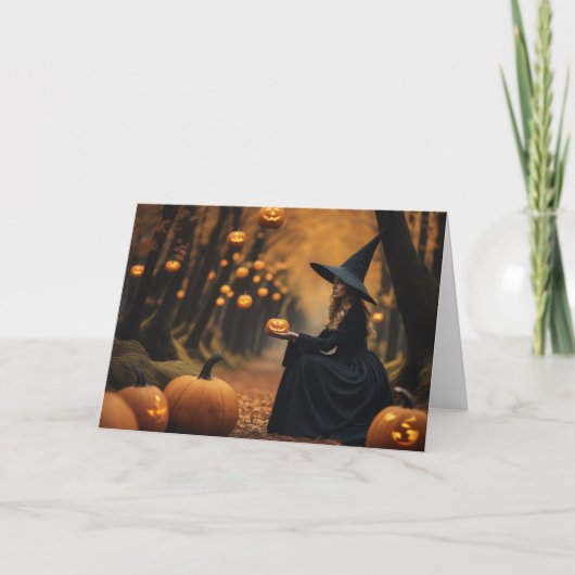 Halloween Heks Bedankkaart (Voorkant)