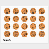 Halloween heks bezem vleermuizen spooky retour adr ronde sticker (Vel)