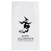 Halloween heks black and white custom traite klein cadeauzakje (Achterkant)