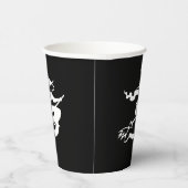 Halloween heks black and white spooky papieren bekers (Rechts)