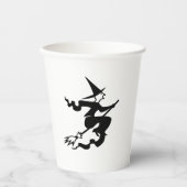Halloween heks black and white spooky papieren bekers (Voorkant)