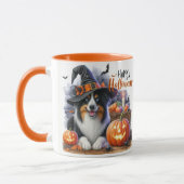 Halloween Heks Border Collie Hond Mok (Links)