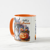 Halloween Heks Border Collie Hond Mok (Voorkant links)