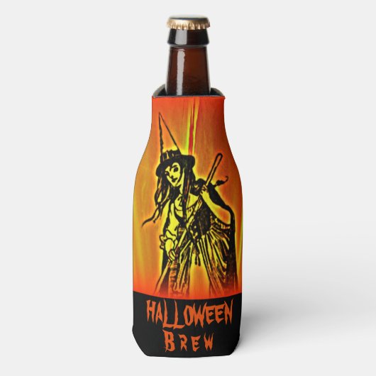 Halloween Heks Brew Fles Flesjeskoeler (Fles Voorkant)