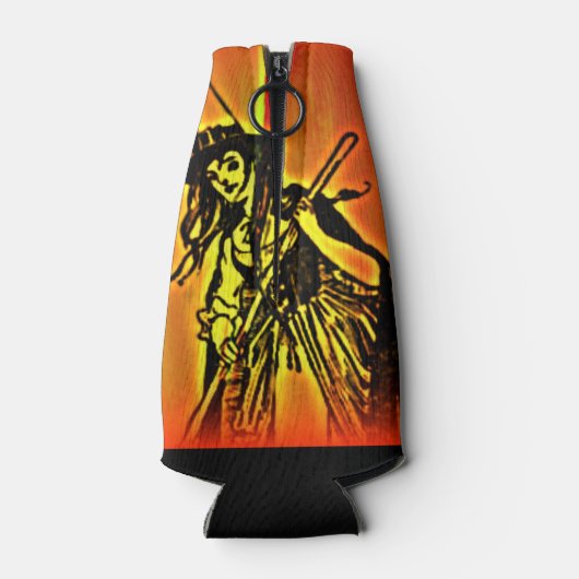 Halloween Heks Brew Fles Flesjeskoeler (Achterkant)