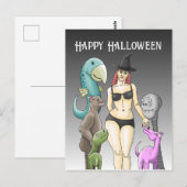 Halloween Heks Briefkaart (Voorkant / Achterkant)