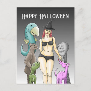 Halloween Heks Briefkaart