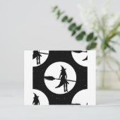 halloween heks briefkaart (Staand voorkant)