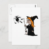 halloween heks briefkaart (Voorkant / Achterkant)