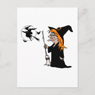 halloween heks briefkaart