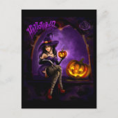 Halloween heks briefkaart (Voorkant)