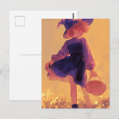 Halloween Heks Briefkaart (Voorkant / Achterkant)