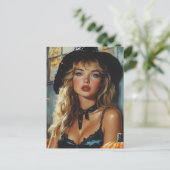  Halloween heks Briefkaart (Staand voorkant)