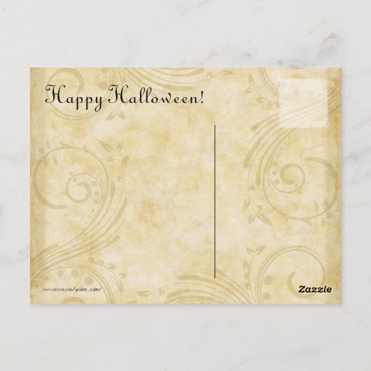  Halloween-heks Briefkaart (Achterkant)