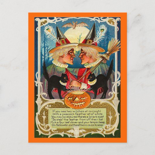  Halloween-heks Briefkaart (Voorkant)