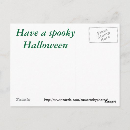 Halloween heks briefkaart (Achterkant)