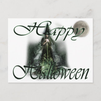 Halloween heks briefkaart