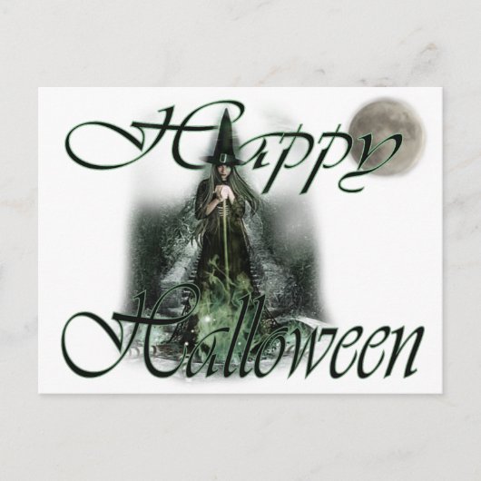 Halloween heks briefkaart (Voorkant)