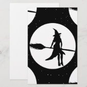 halloween heks briefpapier (Voorkant / Achterkant)