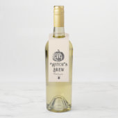 Halloween Heks Brouwfles  pompoen Flessenhanger (Op fles)
