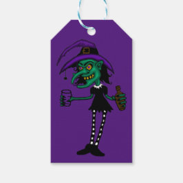 Halloween Heks Cadeautag Cadeaulabel